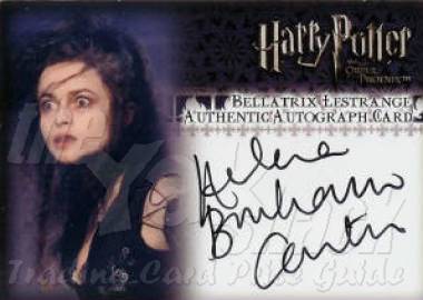 Helena Bonham Carter as Bellatrix Lestrange Autograph - front
