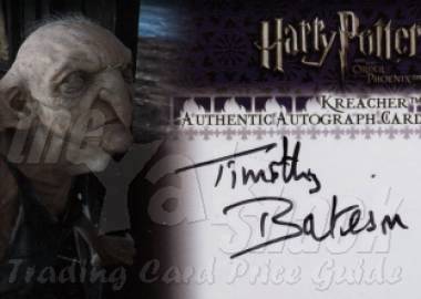 Timothy Bateson as the voice of Kreacher Autograph - front