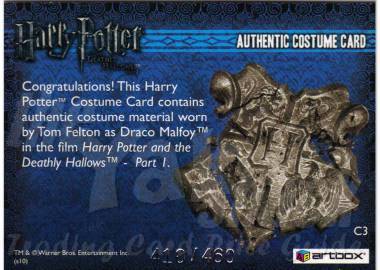 C03 Tom Felton/Draco Malfoy costume - back
