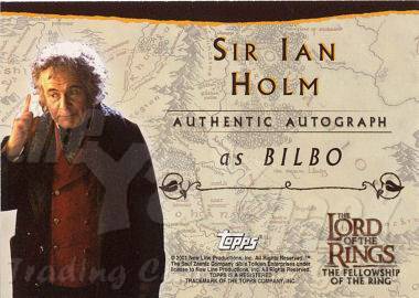 Ian Holm as Bilbo Baggins - back