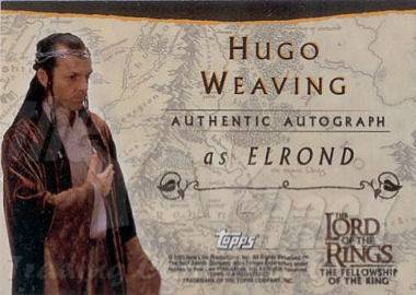 Hugo Weaving as Elrond - back