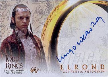 Hugo Weaving as Elrond - front