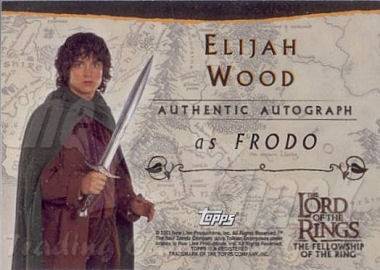Elijah Wood as Frodo Baggins - back