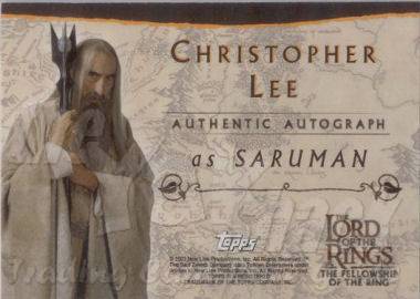 Christopher Lee as Saruman - back