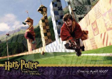 P4 Promo card (Harry playing his first Quidditch match against Slytherin) - front