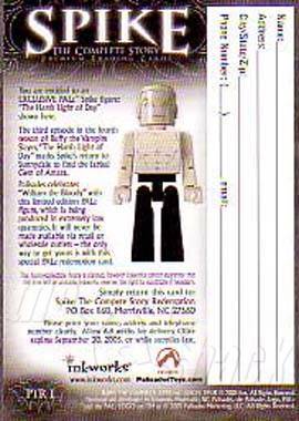 PTR-1 The Complete Story Exclusive PALz Spike Figure Redemption Card - front