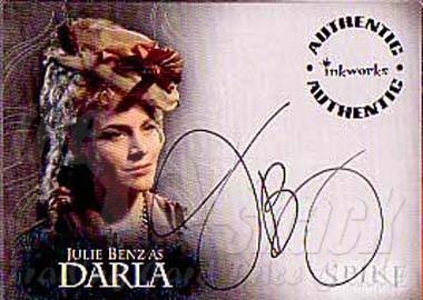 A3 Julie Benz (Darla) Autograph Card - front