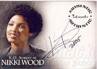 A5 K.D. Aubert (Slayer Nikki Wood) Autograph Card - front