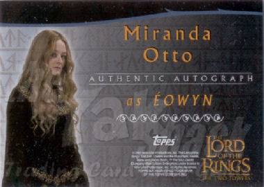 Miranda Otto as Eowyn - back