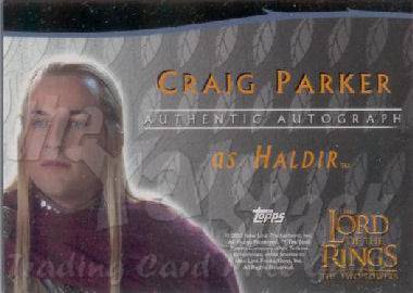 Craig Parker as Haldir - back