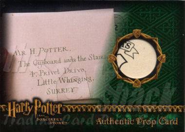 Prop Card - Invitation to Hogwarts Letter (delivered to 4 Privet Drive) - front