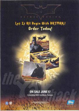 Batman Begins sell/sales sheet - front