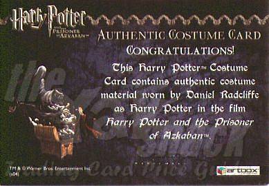 Harry Potter Black Cloak Retail only - back